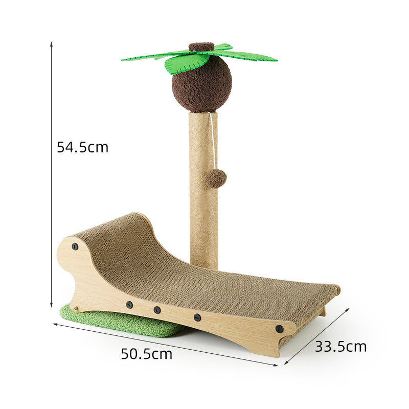 Beach Chair Pet Cat Nest Multifunctional Scratch Board Hemp Mat Column Chamfer