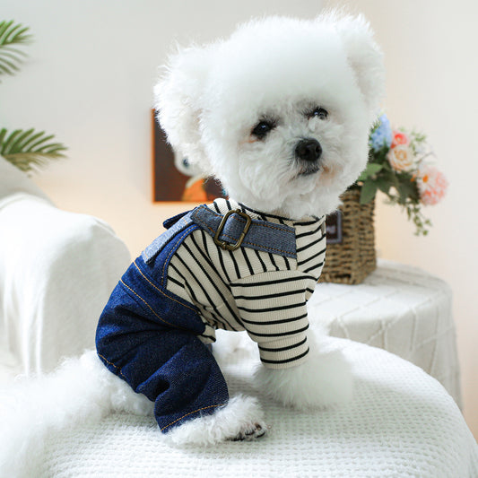 Pet Clothes Dog Four Feet Heart Vintage