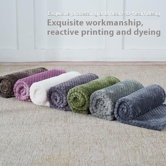 Summer Coral Fleece Blanket For Dogs Sleeping Pets
