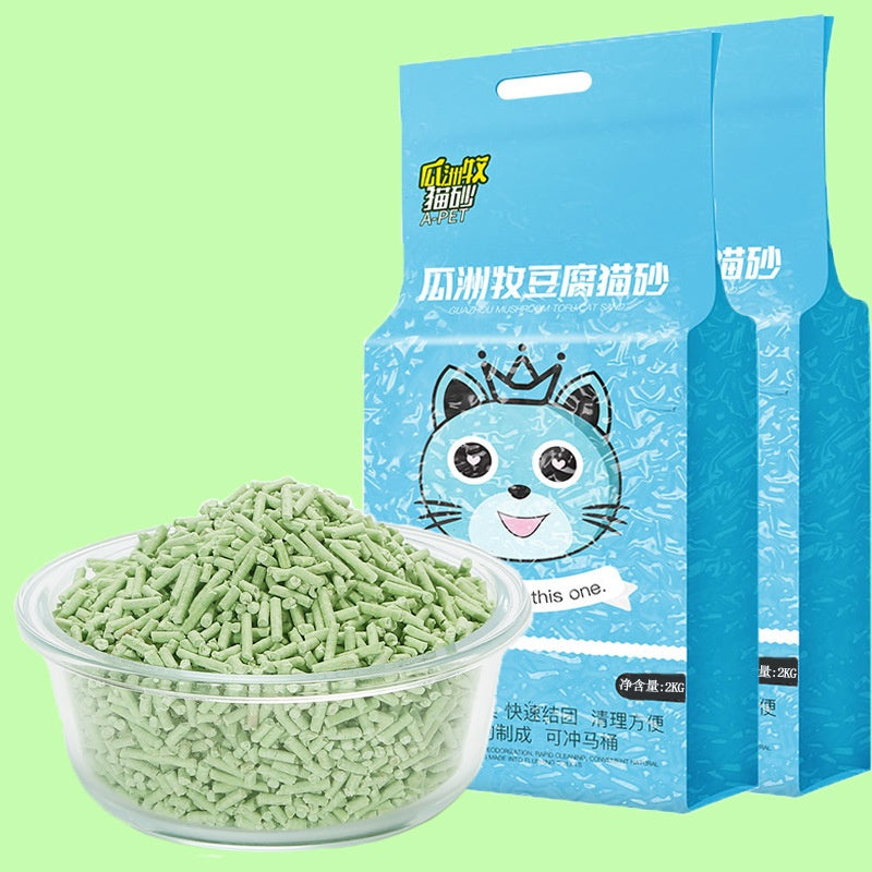 Original Green Tea Tofu Cat Litter Absorbent Group Deodorant