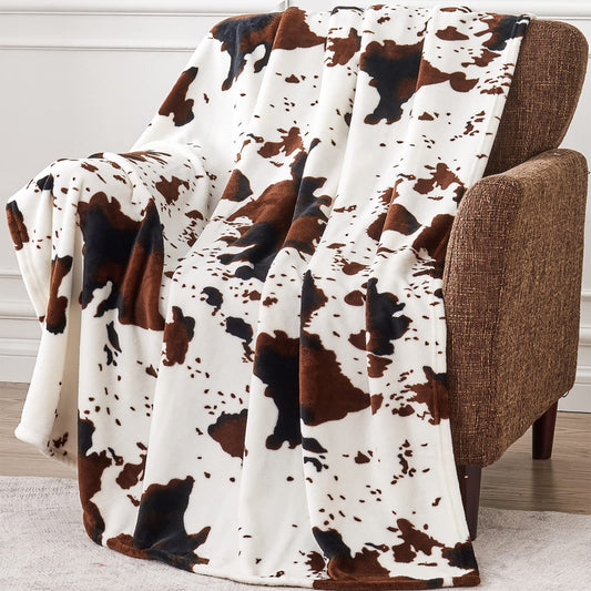 Cows Pattern Printed Flannel Digital Blanket