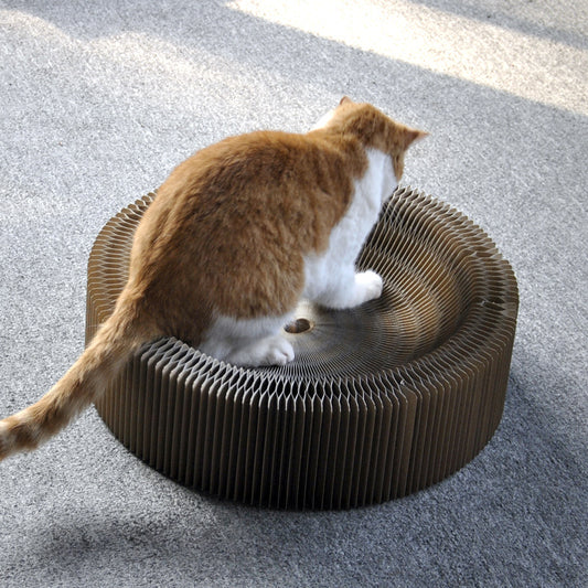 Corrugated Scratching Board Organ Nest Foldable Large Cat Toy Claw Sharpener Pet Supplies