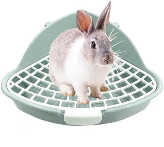 Rabbit Litter Box Bunny Corner Toilet Box Potty Trainer For Hamster Guinea Pig Ferret Rat Chinchialla Cage Pan