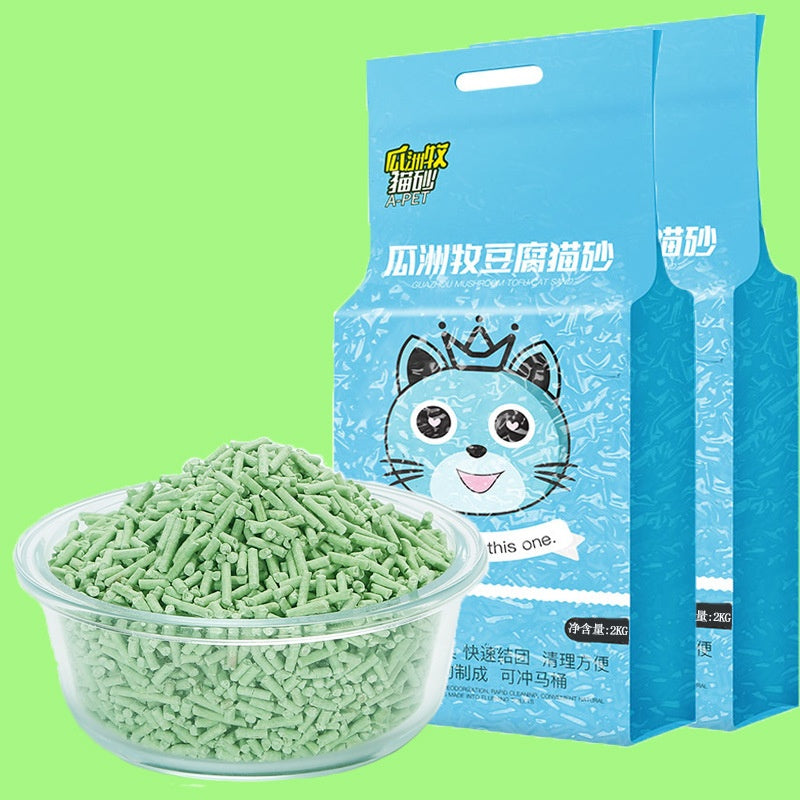 Original Green Tea Tofu Cat Litter Absorbent Group Deodorant