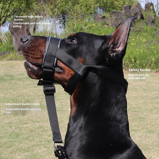 Traction Anti-biteanti-bark Mouth Traction Leather Adjustable Medium Large Dog Mouth Cover