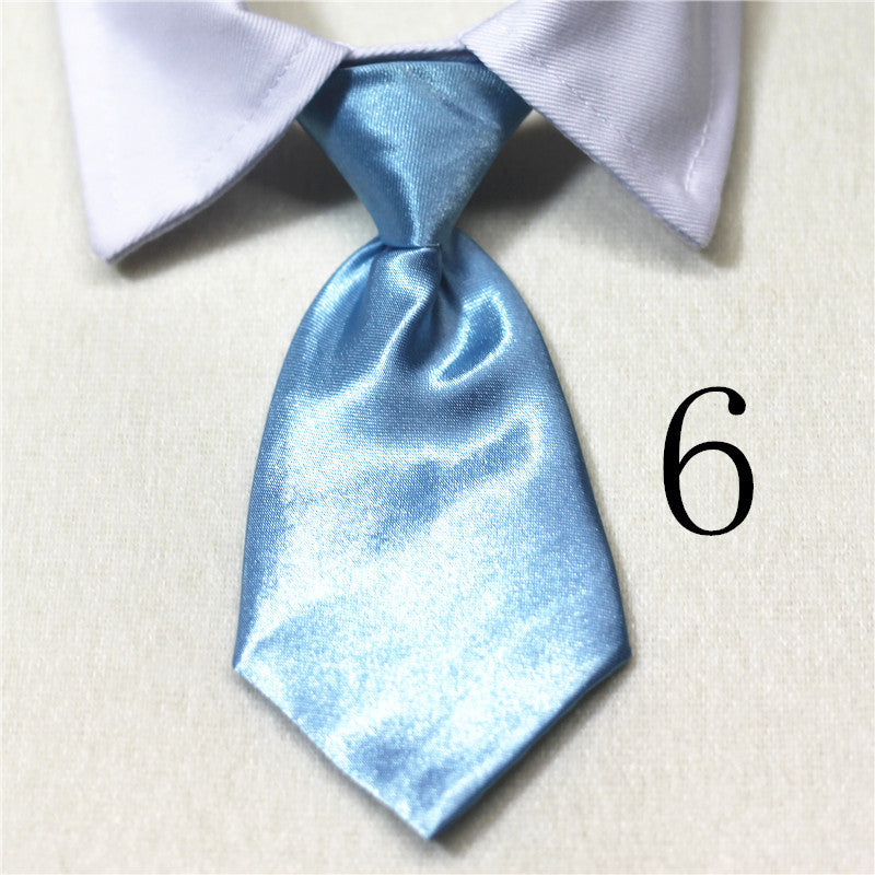 Cat And Dog Pet Fake Tie Solid Color Stripes